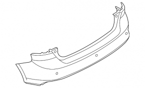 Бампер задний голый Ford Focus mk3 15-18 рест 5d
