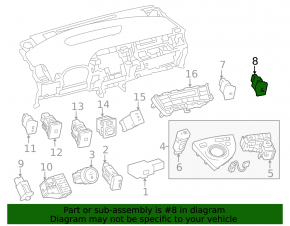 Кнопка вентиляции салона от солнечной батареи Toyota Prius 30 10-14