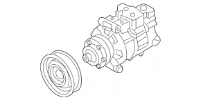 Компресор кондиціонера Audi A6 C8 19-24 2.0T
