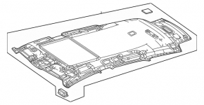 Обшивка потолка Mercedes W167 GLE 350 450 22-26 под люк, черная, под чистку, окислены фишки проводки
