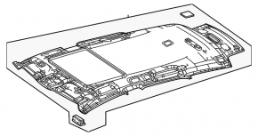 Обшивка потолка Mercedes W167 GLE 350 450 22-26 под люк, черная, под чистку, окислены фишки проводки