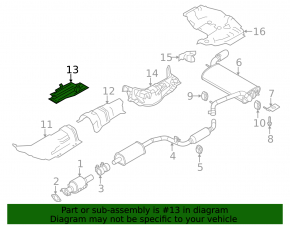 Защита заднего бампера правая Ford C-max MK2 13-18