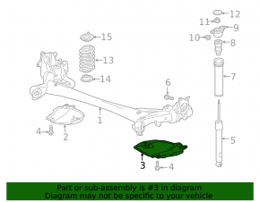 Защита задней балки левая Mazda 3 19-26 4d
