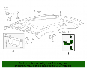Ручка потолка задняя левая Ford Mustang Mach-E 21-26 черная