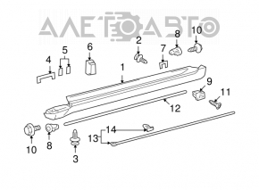 Порог правый Lexus GS300 GS350 GS430 GS450h 06-09