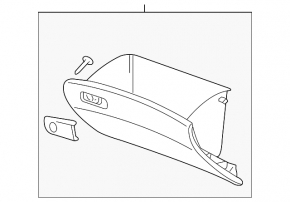 Перчаточный ящик, бардачок Acura MDX 07-09 черн