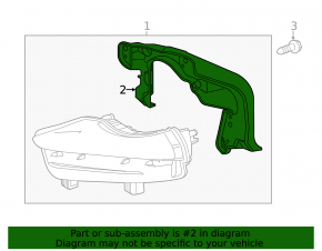 Кронштейн DRL правый Toyota Highlander 14-16