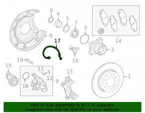 Шланг тормозной задний правый Toyota Land Cruiser 24-26