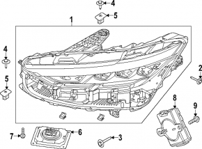 Блок управления фарой левый Ford Mustang Mach-E 21-26 под Projector LED, адаптив