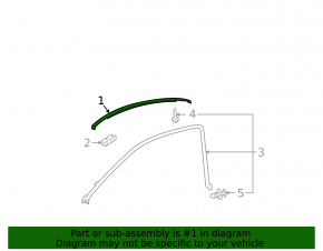 Накладка крыши правая Toyota Solara 2.4 04-08