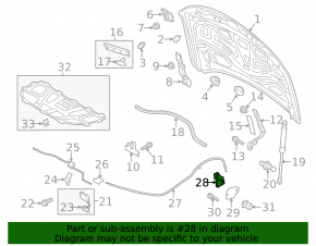 Ручка открывания капота салонная Audi A6 C7 12-18 бежевая