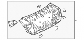 Обшивка двери багажника Audi A5 F5 18-18 5D серая, потерта