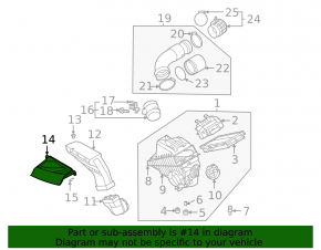 Воздухоприемник передняя часть Hyundai Santa FE 21-23 2.5, 2.5T