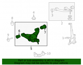 Рычаг нижний передний правый Lexus LX 22-26