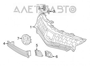 Решетка радиатора grill Toyota Prius V 12-14 дорест