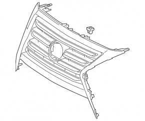 Решітка радіатора grill Lexus GX460 14-19 рест