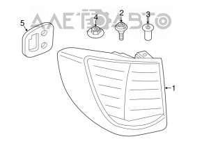 Фонарь внешний крыло правый BMW X5 F15 14-18 LED, царапина
