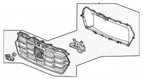Решітка радіатора grill Honda Pilot 23-26