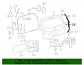 Датчик наклона двери багажника левый Toyota Sequoia 08-16
