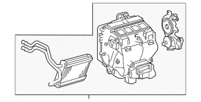 Корпус голый кондиционер, левая часть Toyota Camry v50 12-14 usa