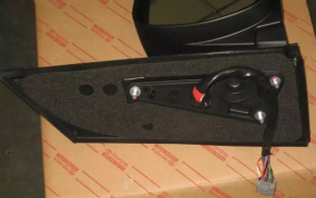 Зеркало боковое правое в сборе Toyota Sienna 11-12 16 пинов, подогрев, поворотник, серое