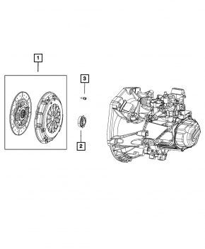 Комплект сцепления МКПП Fiat 500 12-17