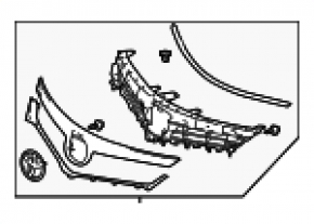 Решетка радиатора grill Toyota Avalon 13-15 hybrid, под радар