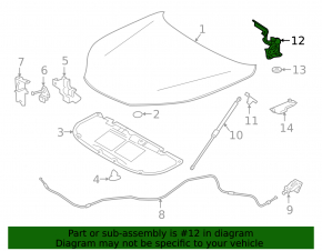 Петля капота правая Lexus NX200t NX300 NX300h 15-21