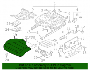 Пассажирское сидение VW Tiguan 18-21 без airbag, механическое, подогрев, кожа, черное, стрельнувшее