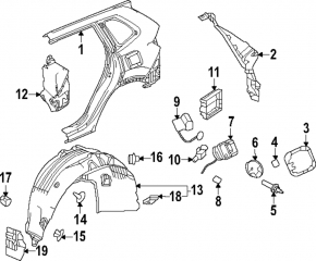 Корпус лючка бензобака Honda CRV 23-26