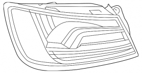 Фонарь внешний крыло левый Audi A3 22-24
