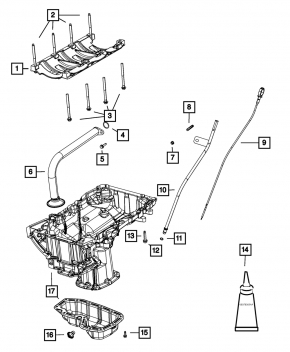 Щуп масляный Dodge Challenger 11-23 3.6 ERB