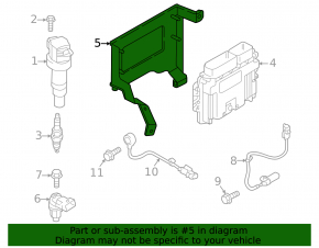 Кронштейн блока ECU компьютера двигателя Kia Sorento 21-26 HEV, PHEV
