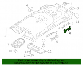 Ручка потолка задняя левая Volvo XC90 16-26 серая