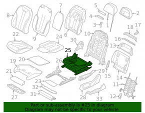 Пассажирское сидение BMW 7 G11 G12 16-22 с airbag, электрическое, подогрев, память, Komfort