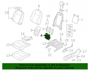 Поясничный подпор пассажирского сиденья VW Tiguan 18-21