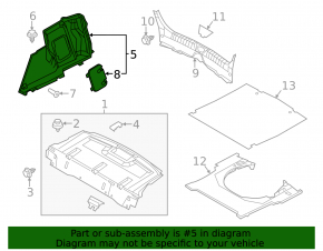 Обшивка арки левая Mazda 3 14-18 BM черн