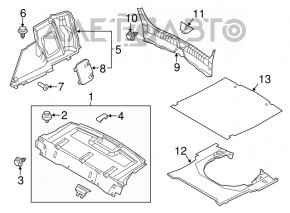 Обшивка арки левая Mazda 3 14-18 BM черн