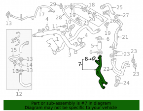 Патрубок системы охлаждения Audi Q7 4L 10-15 двойной пластик