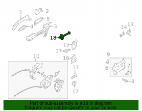 Ограничитель двери задней левой Subaru Outback 10-14