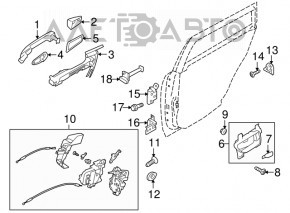 Ограничитель двери задней левой Subaru Outback 10-14