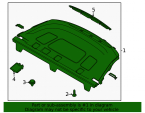 Полка задняя Hyundai Sonata 20-26 без сабвуфера черная