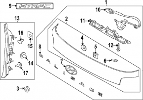 Накладка двери багажника Hyundai Palisade 23-25