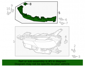 Кронштейн фары передний правый Mazda CX-50 25-26