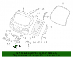Скоба замка двери багажника Honda CRV 12-16