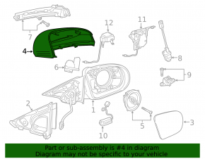 Крышка бокового зеркала левая Mercedes C-class W205 300/350e 15-21 под поворотник, белая
