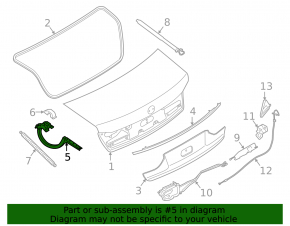 Петля крышки багажника правая BMW 7 G11 G12 16-22