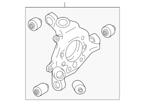 Цапфа задняя левая Infiniti G25 G35 G37 4d 06-14