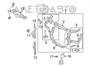 Планка замка капота Lexus RX400h 06-08