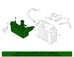 Кронштейн аккумулятора Li-ion BMW X7 G07 19-26 подкапотный